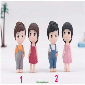 2 Pcs Belt Trousers Couple Doll Creative Pendant Micro-landscape Household Fleshy Plant Decorative Handicraft Wholesale Price Fairy Garden Supply