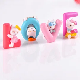 Miniture Fairy Garden Accessories Supplies Lovely Resin Cat Kids Toys Pot Bonsai Miniature Garden Terrariums Fairy Garden Animals Figurine Kits Items Decoration Table Ornaments