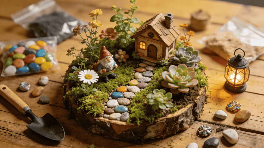 Cute Indoor Miniature Fairy Garden Inspiration for Your Home and Desk Decor