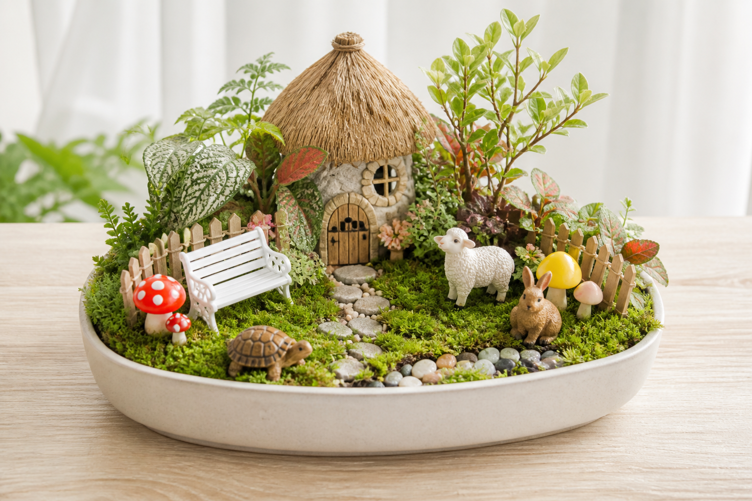 Finished Moss Cottage Micro Landscape Kit display