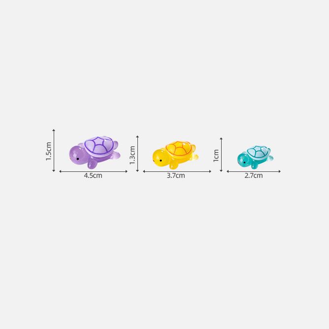 Luminous Cartoon Tiny Tortoise Statues Mini Marine Animal Figurines Diy Craft Charms Micro Landscape Ornaments Blind Box Blind Bag Small Decorations - 描述图 1