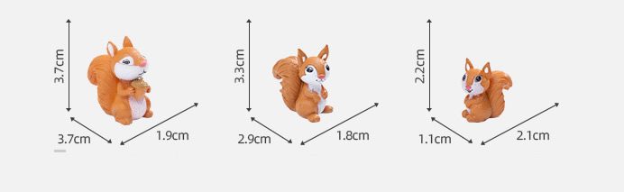 1 Pcs Cute Mini Fairy Garden Accessories Squirrel Animal Miniature Figurines Fairy Garden Ornaments Terrarium Decoration Accessories Resin Craft Supplies Fairy Garden Supply - 描述图 1
