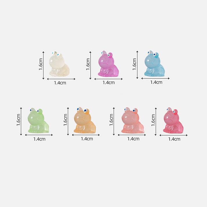 Colorful Glow-in-the-dark Frog Mini Figurines Resin Moss Terrarium Decor Ornaments Creative Mini Statues For Micro Landscape Tabletop Decor - 描述图 1