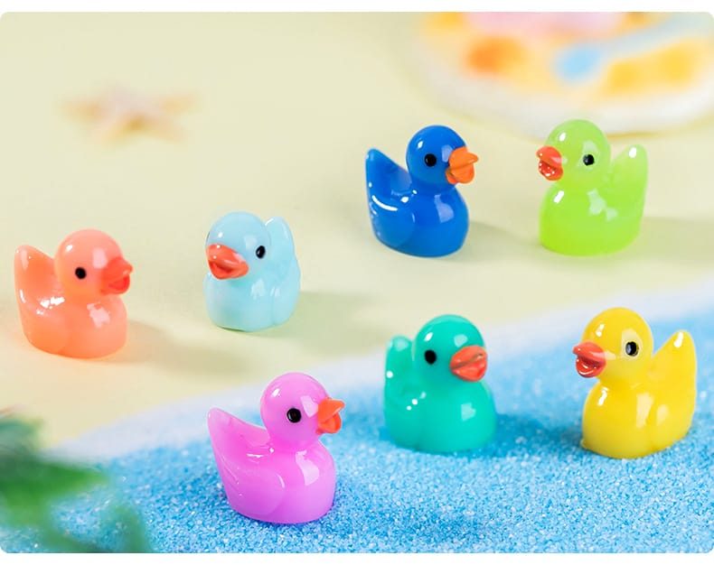 Mini Fairy Garden Small Yellow Duck Doll Toys Pendant Miniature Garden Aquarium Fairy Garden Decoration Terrariums Fairy Garden Accessories Resin Arts And Crafts Original Bonsai Animal - 描述图 3