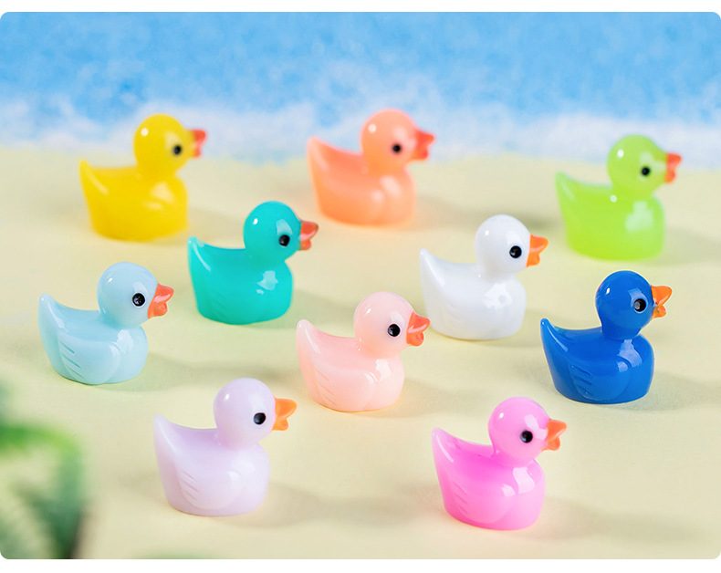 Mini Fairy Garden Small Yellow Duck Doll Toys Pendant Miniature Garden Aquarium Fairy Garden Decoration Terrariums Fairy Garden Accessories Resin Arts And Crafts Original Bonsai Animal - 描述图 4
