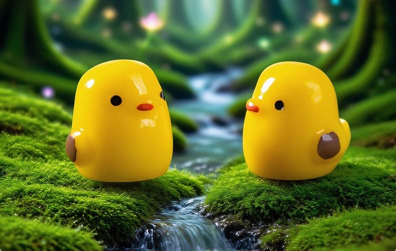 Moss Fairy Garden Micro Landscape Miniature Garden Decorate Fairy Garden Decoration Fairy Garden Accessories Landscaping Cartoon Mini Yellowsmall Chicken Fleshyaccessories - 描述图 1