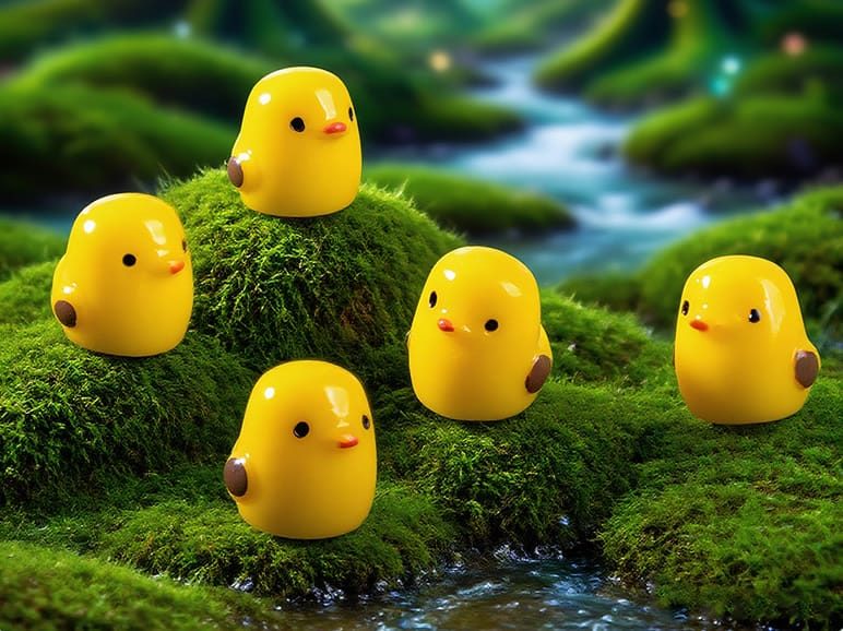Moss Fairy Garden Micro Landscape Miniature Garden Decorate Fairy Garden Decoration Fairy Garden Accessories Landscaping Cartoon Mini Yellowsmall Chicken Fleshyaccessories - 描述图 2