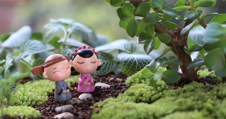 Lovers Doll Bride And Groom Wedding Fairy Garden Decoration Fairy Garden Accessories Fairy Garden Micro Landscape Miniature Garden Original Arts And Cra - 描述图 3