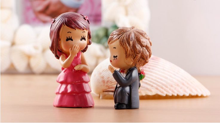 Lovers Fairy Garden Decoration Fairy Garden Accessories Wedding Propose Moss Fairy Garden Micro Landscape Miniature Garden Resin Bride And Groom Small - 描述图 2