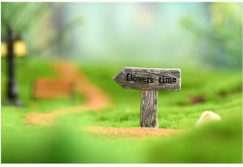 Fairy Garden Signpost Miniature Garden Guideboard Fairy Garden Ornament Doll Diy Assemble Toys Plant Pot Terrariums Bonsai Decor Road Signs Fairy Garden Accessories - 描述图 8