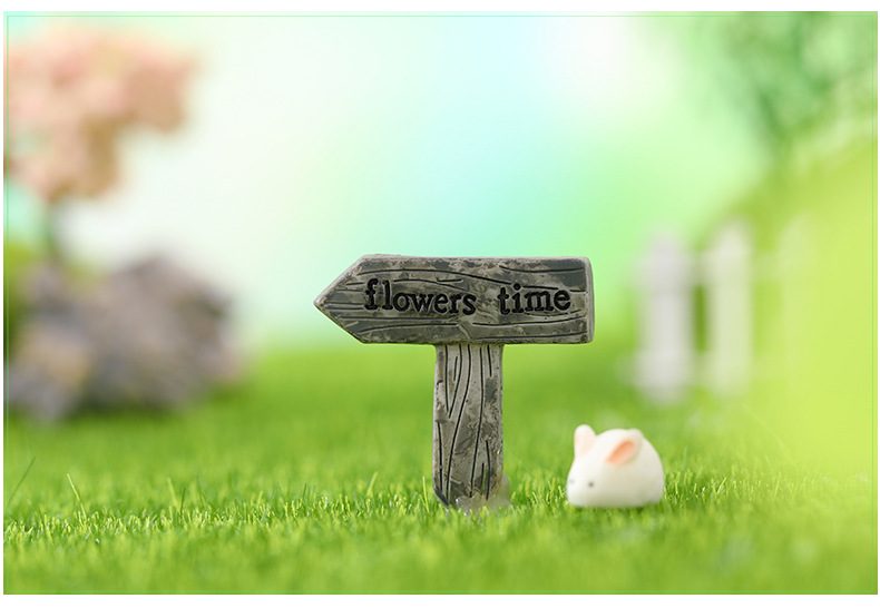 Fairy Garden Signpost Miniature Garden Guideboard Fairy Garden Ornament Doll Diy Assemble Toys Plant Pot Terrariums Bonsai Decor Road Signs Fairy Garden Accessories - 描述图 9
