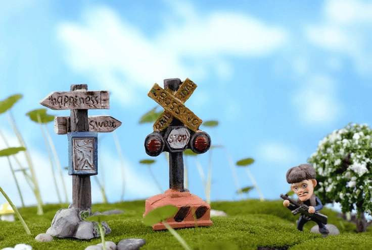 Moss Fairy Garden Micro Landscape Miniature Garden Decorate Fairy Garden Decoration Fairy Garden Accessories Zakkagroceries Emulational Signpost Fleshyflowerpot Accessories - 描述图 3