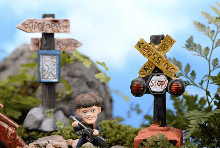 Moss Fairy Garden Micro Landscape Miniature Garden Decorate Fairy Garden Decoration Fairy Garden Accessories Zakkagroceries Emulational Signpost Fleshyflowerpot Accessories - 描述图 2