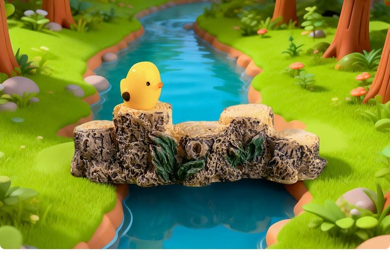Miniature Garden Decorate Fairy Garden Decoration Stump Bridge Fairy Garden Accessories Comic Cartoon Emulational Stub Bridge - 描述图 5