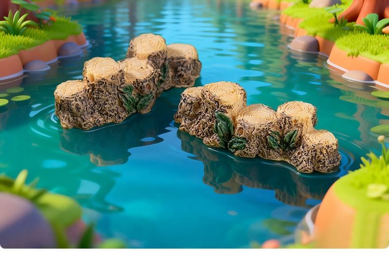 Miniature Garden Decorate Fairy Garden Decoration Stump Bridge Fairy Garden Accessories Comic Cartoon Emulational Stub Bridge - 描述图 4