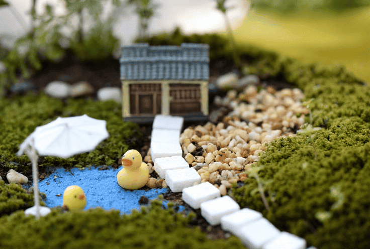 Moss Fairy Garden Micro Landscape Miniature Garden Fairy Garden Decoration Fairy Garden Accessories Original Resin Fairy Garden Decoration Fairy Garden Accessories Ladder Steps Diyfleshyfairy Garden Decoration Fairy Garden Accessories Essential - 描述图 1