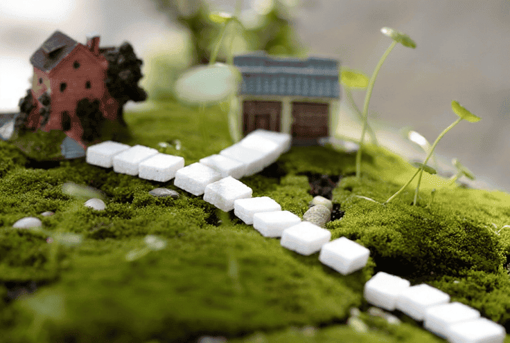 Moss Fairy Garden Micro Landscape Miniature Garden Fairy Garden Decoration Fairy Garden Accessories Original Resin Fairy Garden Decoration Fairy Garden Accessories Ladder Steps Diyfleshyfairy Garden Decoration Fairy Garden Accessories Essential - 描述图 2