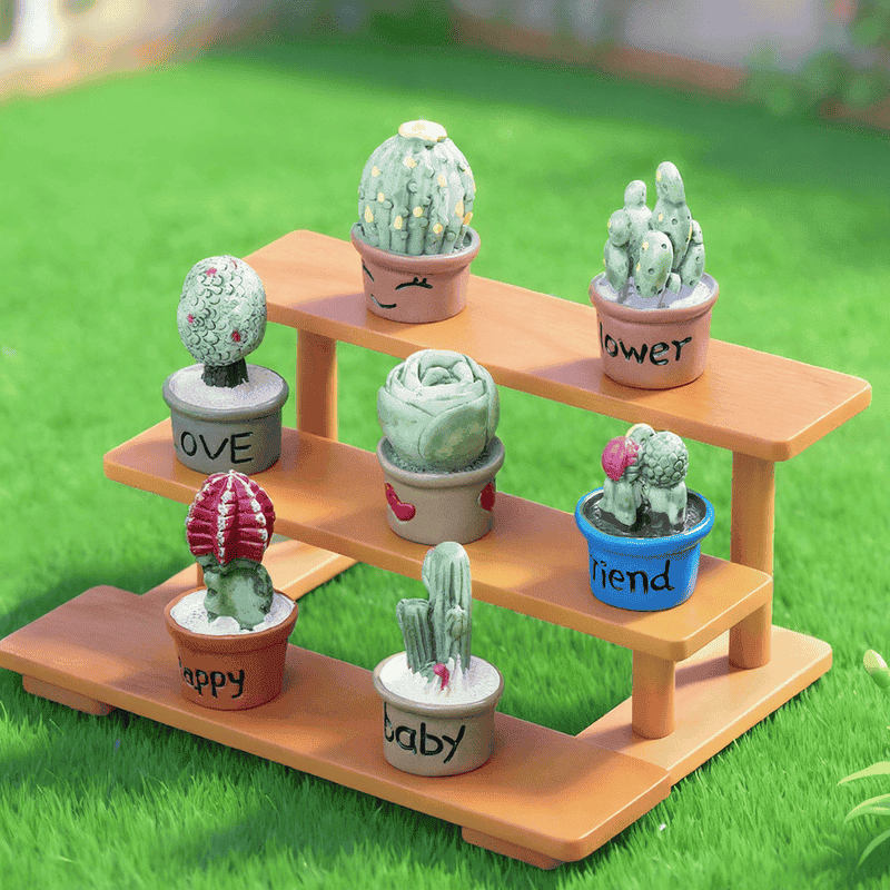 Moss Fairy Garden Micro Landscape Miniature Garden Ecology Bottle Fairy Garden Decoration Fairy Garden Accessories Emulational Small Pot Diy Assemble Resin - 描述图 2