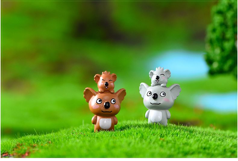 Moss Fairy Garden Micro Landscape Miniature Garden Fairy Garden Ornament Cartoon Mother And Son Koala Diyassemble Small Fairy Garden Decoration Fairy Garden Accessories Toys - 描述图 1