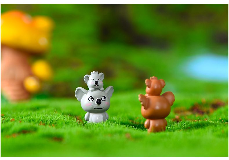 Moss Fairy Garden Micro Landscape Miniature Garden Fairy Garden Ornament Cartoon Mother And Son Koala Diyassemble Small Fairy Garden Decoration Fairy Garden Accessories Toys - 描述图 2