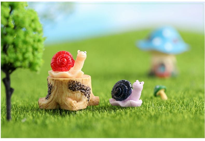 Moss Fairy Garden Micro Landscape Miniature Garden Succulent Plants 3 Color Snail Resin Craftwork Fairy Garden Decoration Fairy Garden Accessories Diy Material - 描述图 2
