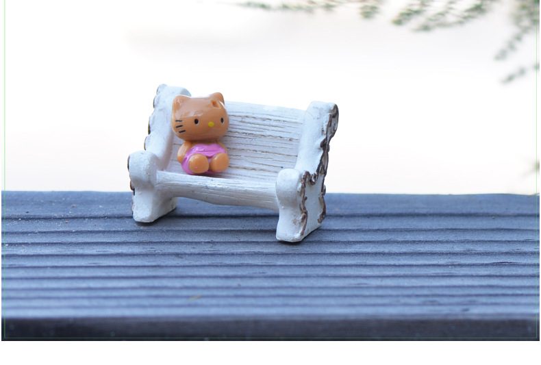 Resin White Flower Chair Shot Stage Property Fairy Garden Micro Landscape Miniature Garden Fairy Garden Decoration Fairy Garden Accessories Resin Arts And Crafts Fairy Garden Ornament - 描述图 1