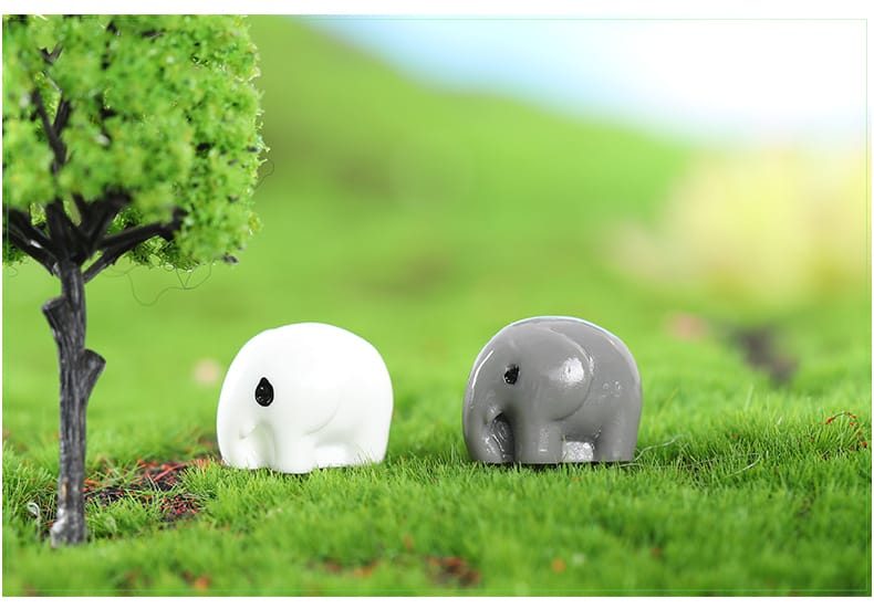 Fairy Garden Micro Landscape Miniature Garden Fairy Garden Decoration Fairy Garden Accessories Lovers Small Elephant Fleshy Diy Decorate Moss Ecology Bottle Essential - 描述图 2