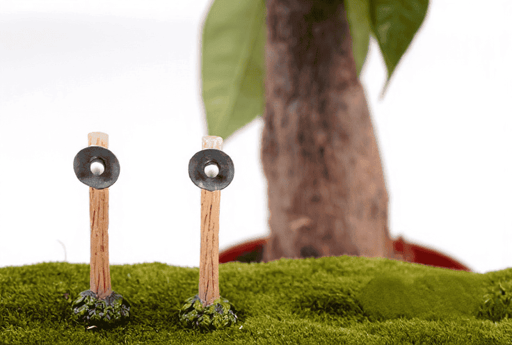 Moss Fairy Garden Micro Landscape Miniature Garden Succulent Plants Fairy Garden Decoration Fairy Garden Accessories Rural Street Lamp Small Diy Material - 描述图 1