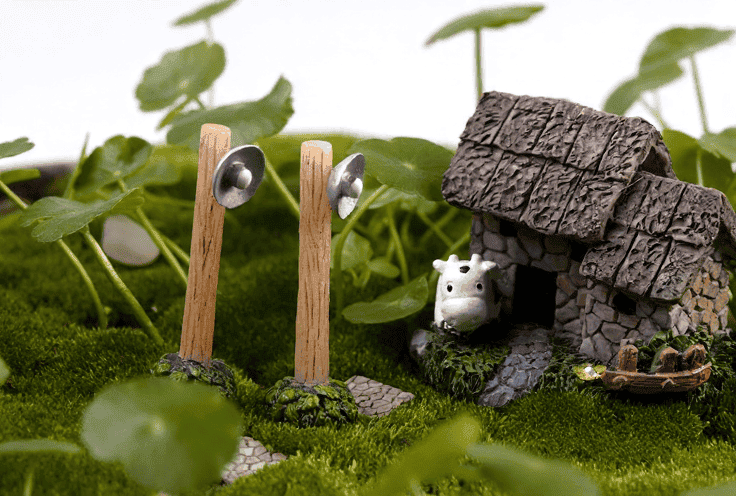 Moss Fairy Garden Micro Landscape Miniature Garden Succulent Plants Fairy Garden Decoration Fairy Garden Accessories Rural Street Lamp Small Diy Material - 描述图 3