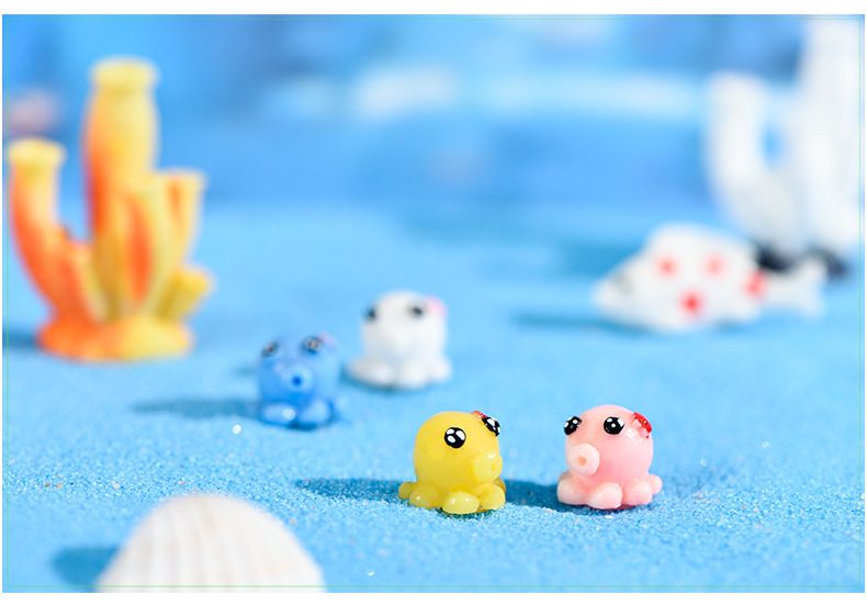 Moss Fairy Garden Micro Landscape Miniature Garden Fairy Garden Ornament Mini Small Octopus Doll Diyassemble Toys Fairy Garden Decoration Fairy Garden Accessories - 描述图 3