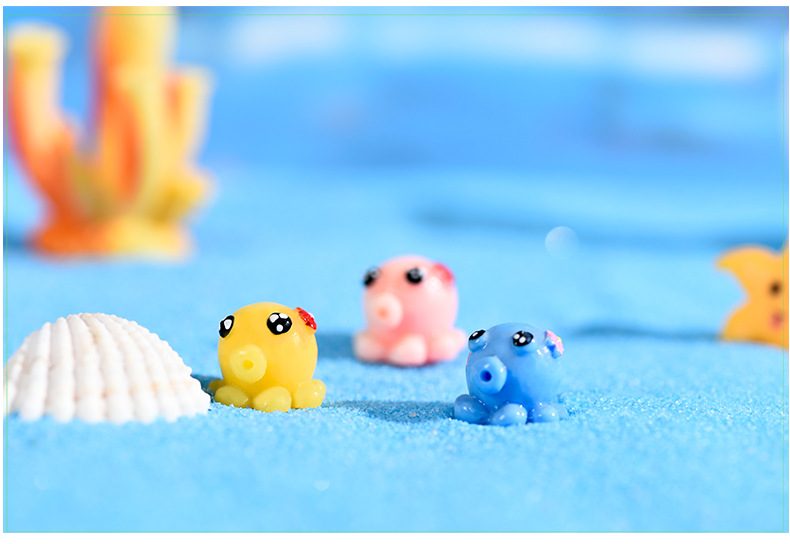 Moss Fairy Garden Micro Landscape Miniature Garden Fairy Garden Ornament Mini Small Octopus Doll Diyassemble Toys Fairy Garden Decoration Fairy Garden Accessories - 描述图 2