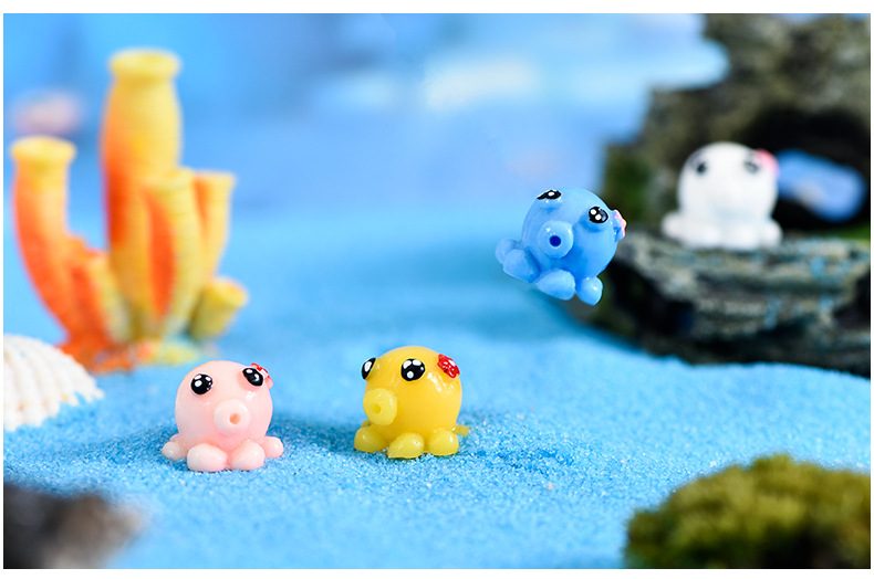 Moss Fairy Garden Micro Landscape Miniature Garden Fairy Garden Ornament Mini Small Octopus Doll Diyassemble Toys Fairy Garden Decoration Fairy Garden Accessories - 描述图 4