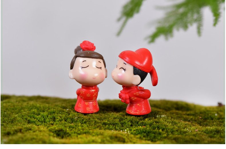 Lovers Doll The Two Generation Bride And Groom Wedding Fairy Garden Decoration Fairy Garden Accessories Fairy Garden Micro Landscape Miniature Garden Original Fairy Garden Decoration Fairy Garden Accessories Arts And Crafts - 描述图 3