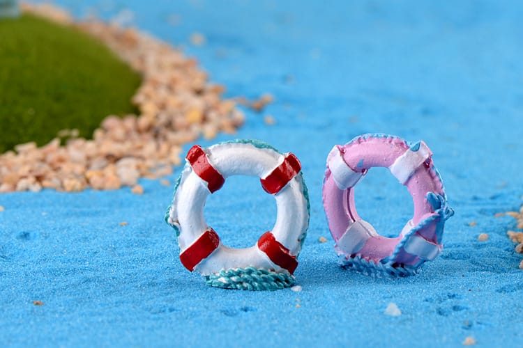 Fairy Garden Micro Landscape Miniature Garden Original Green Plants Gift Mediterranean Sea Style Big Swim Ring Swimming Ring Decorate Fairy Garden Decoration Fairy Garden Accessories - 描述图 2