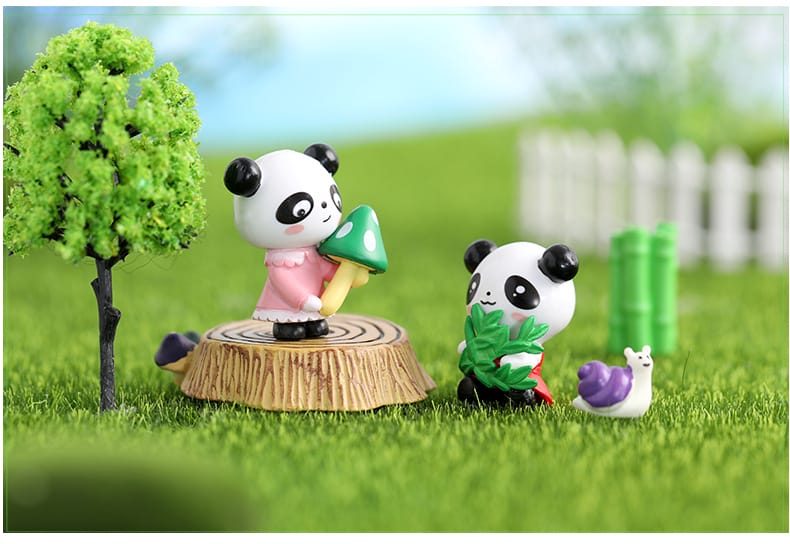 Moss Fairy Garden Micro Landscape Miniature Garden Fairy Garden Decoration Fairy Garden Accessories Diy Landscaping Material Decorate Small Bears - 描述图 2