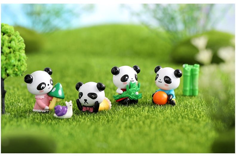 Moss Fairy Garden Micro Landscape Miniature Garden Fairy Garden Decoration Fairy Garden Accessories Diy Landscaping Material Decorate Small Bears - 描述图 3