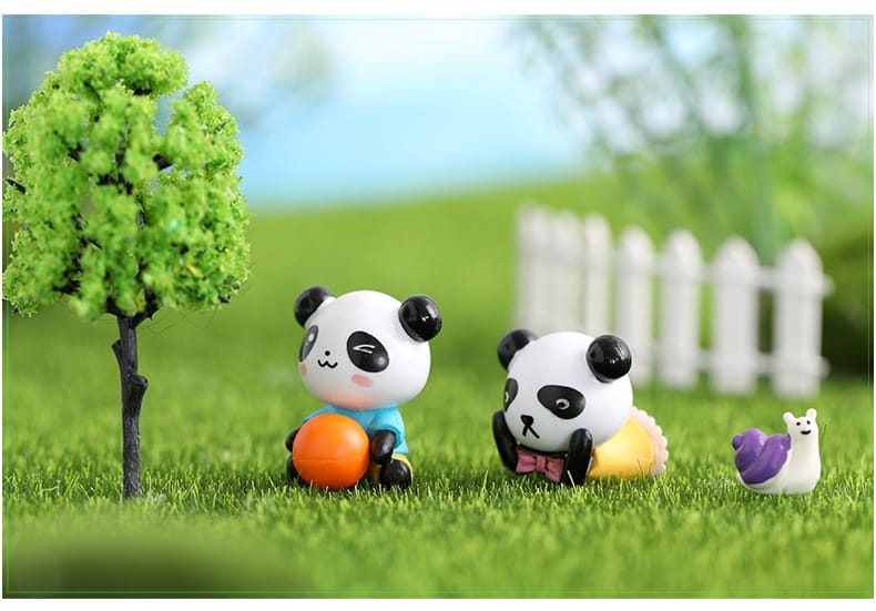 Moss Fairy Garden Micro Landscape Miniature Garden Fairy Garden Decoration Fairy Garden Accessories Diy Landscaping Material Decorate Small Bears - 描述图 1