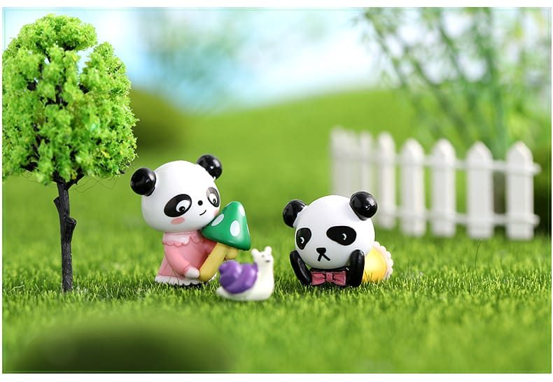 Moss Fairy Garden Micro Landscape Miniature Garden Fairy Garden Decoration Fairy Garden Accessories Diy Landscaping Material Decorate Small Bears - 描述图 4