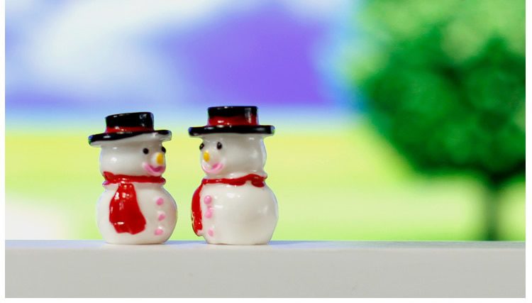 Moss Fairy Garden Micro Landscape Miniature Garden Fairy Garden Ornament Resin Christmas Hat Snow Doll Doll Diyassemble Small Fairy Garden Decoration Fairy Garden Accessories Toys Wholesale - 描述图 1