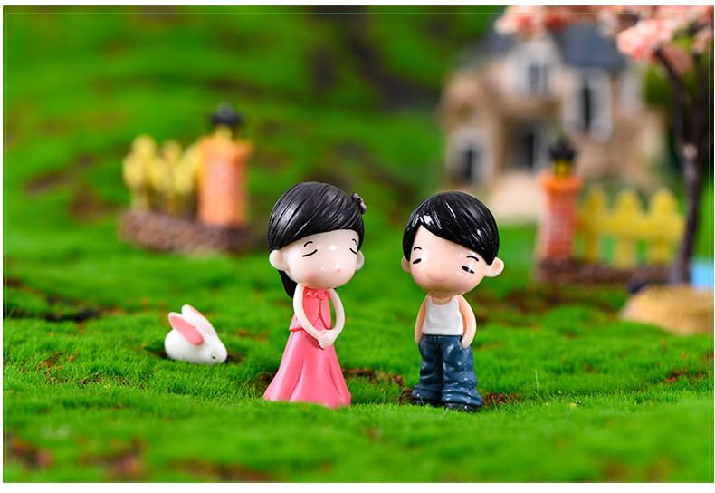 Moss Fairy Garden Micro Landscape Miniature Garden Fairy Garden Decoration Fairy Garden Accessories Lovers Diy Material Landscaping Decorate - 描述图 1