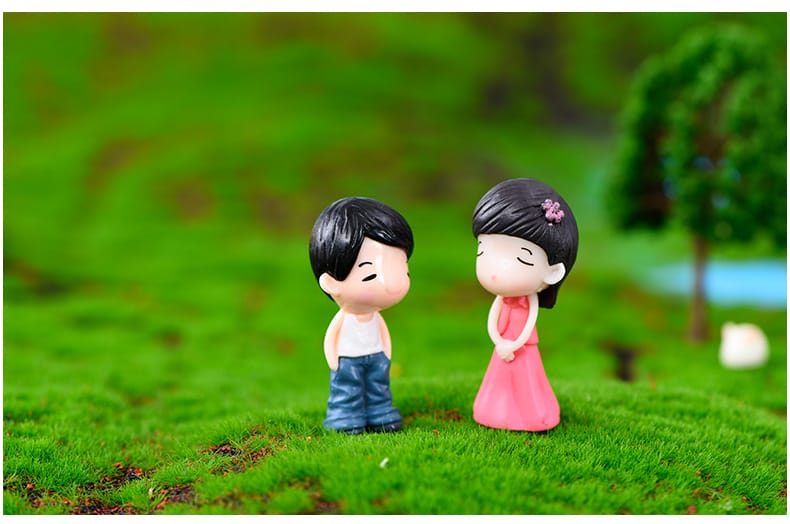 Moss Fairy Garden Micro Landscape Miniature Garden Fairy Garden Decoration Fairy Garden Accessories Lovers Diy Material Landscaping Decorate - 描述图 2