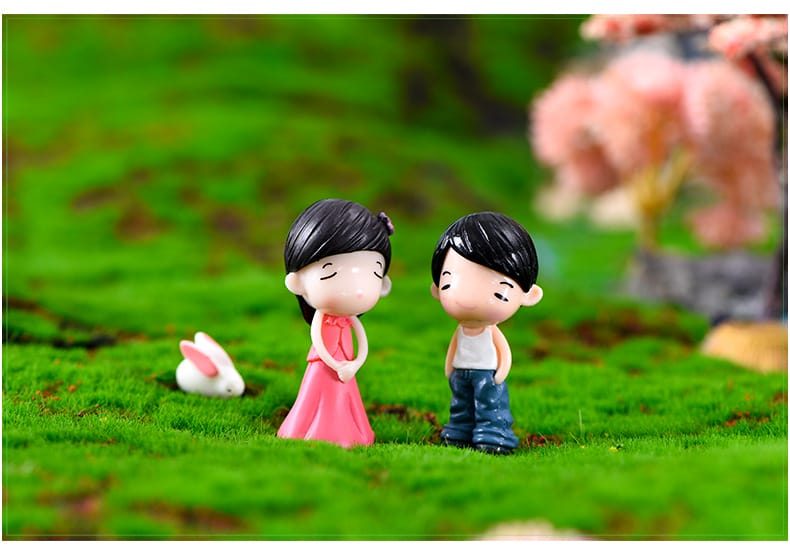 Moss Fairy Garden Micro Landscape Miniature Garden Fairy Garden Decoration Fairy Garden Accessories Lovers Diy Material Landscaping Decorate - 描述图 3