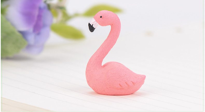 Decorative Beautiful Plastic Pink Delicate Flamingo Fairy Garden Decor Craft Dollhouse Accessory - 描述图 2