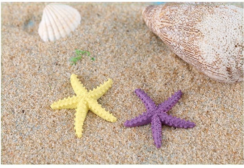 Mediterranean Starfish Fairy Garden Ornament Resin Sea Star For Micro Landscape, Miniature Garden & Terrarium Decoration - 描述图 4