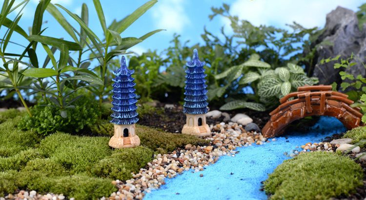 Resin Pagoda Lighthouse Fairy Garden Ornament Mini Tower For Moss Micro Landscape, Terrarium Miniature Garden Decoration - 描述图 3