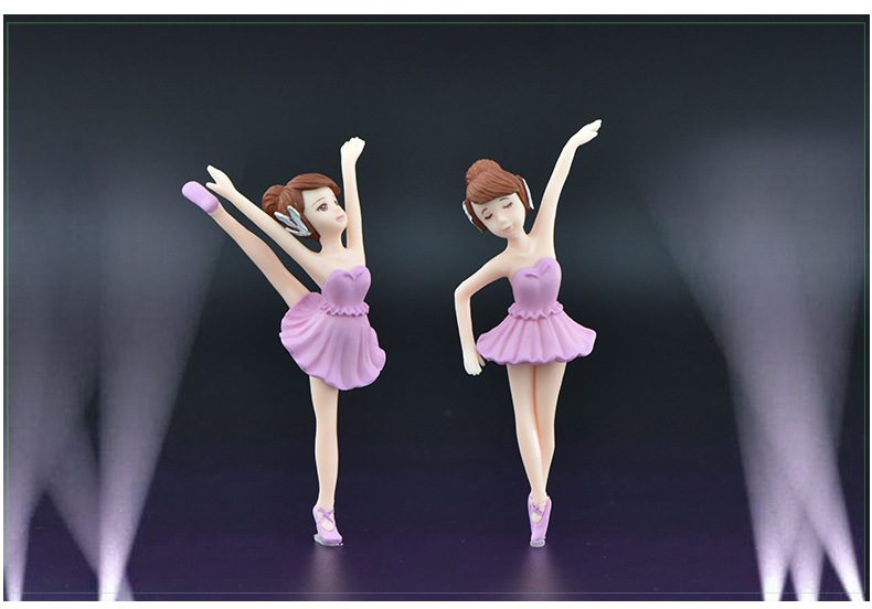 Pvc Plastic Ballerina Cake Topper Wedding Party Supplies Girl Baby Shower Birthday Party Decorations Kids Gift Cake Accessory - 描述图 3