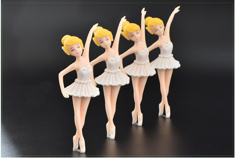 Pvc Plastic Ballerina Cake Topper Wedding Party Supplies Girl Baby Shower Birthday Party Decorations Kids Gift Cake Accessory - 描述图 1
