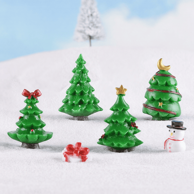 1 Pcs Merry Christmas Tree Day Russian Spain Canada France Israel Small Crafts Garden Ornament Miniatures Home Man - 描述图 1