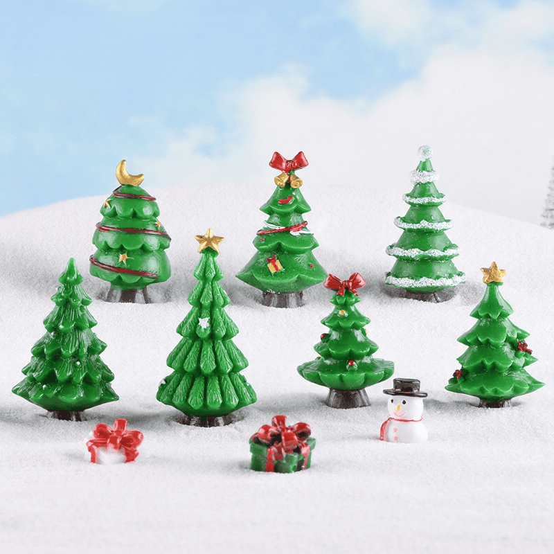1 Pcs Merry Christmas Tree Day Russian Spain Canada France Israel Small Crafts Garden Ornament Miniatures Home Man - 描述图 2