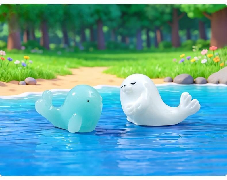 Mini Statue Figurine Animal Model Hedgehog Dolphin Deer Moss Micro Landscape Figurine Miniature Bonsai Fairy Garden Ornament - 描述图 1